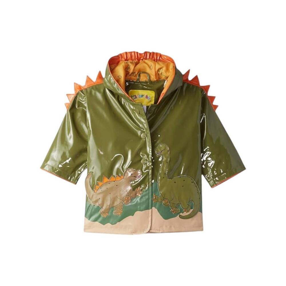 NEW KIDORABLE boy's dinosaur raincoat in green